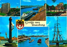 NW083-Ansichtskarte Duisburg Hafen Fahrgastschiff Rheinland Ruhrgebiet Westfalen