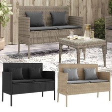 2-Sitzer Gartenbank mit Kissen