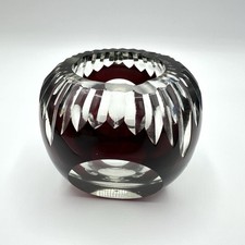 Glas Aschenbecher Schale Rot