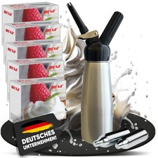 Mosa Silber-Schwarzer Sahnespender Sahnebereiter Sahnesyphon 0,5 L