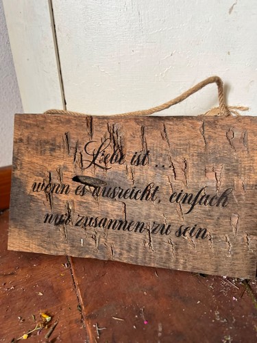 Holzschild mit spruch - holzschild,