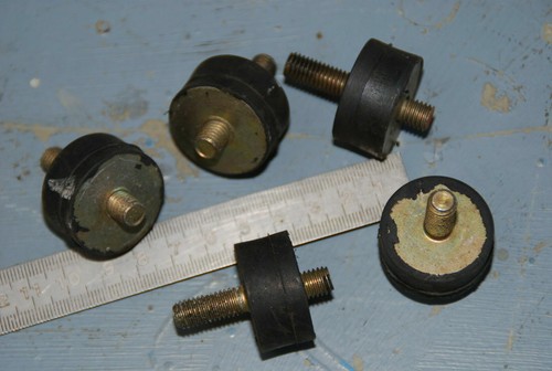Runder gummipuffer - 5x,
