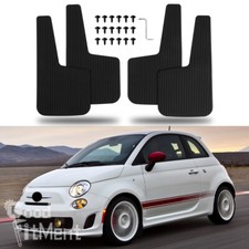 Für Fiat Abarth 500 4 Stück Schmutzfänger Spritzschutz Gummi Auto Vorne & Hinten