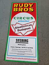 1971 plakat RUDY BROS CIRCUS