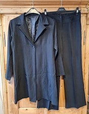 Damen Anzug Gehrock schwarz Größe M Hose Blazer 