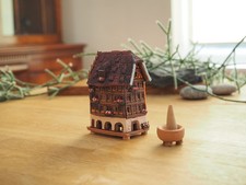 Keramik Räucherkegelhaus –