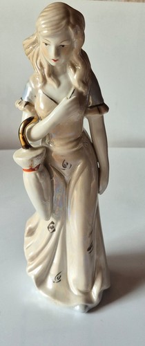 Porzellan figur dame - porzellan-figur,, mit
