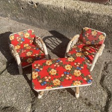 Puppenhaus Gartenmöbel 3tlg.  Vintage