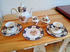 Festliches Kaffeeservice Winterling 12 teilig Kobaltblau / Gold