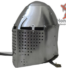 Medieval Topfhelm Helmet