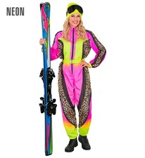 Skianzug leopardenmuster neon - skianzug,