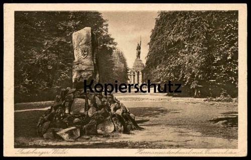 Alte postkarte hermannsdenkmal - alte,