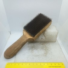 Vintage große 3 1/2" x 2" Karteikartenbürste Holz Depinning Depin sauber Raspel alt