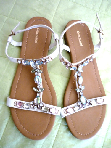 Strass sandalen graceland - strass-sandalen, 39