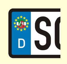 4 x KFZ Kennzeichen Aufkleber Deutschland NRW Nordrhein Westfalen Sticker Nr2615
