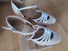 Riemchenpumps Rose Gold nude 38 Spangenpumps Ball Hochzeit Tanzschuhe Salsa 