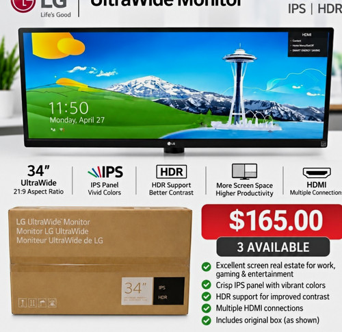 Ultrawide monitor 34in ips - monitor,
