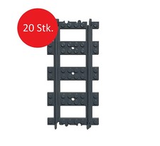 20 Stk. gerade Gleise Eisenbahn Schienen (kompatibel zu Lego 60198,60197,60205)