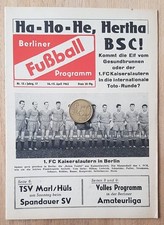 Programm + Hertha BSC - 1. FC