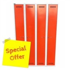 2er Pack! BISLEY Light Garderoben-/ Schließfachschrank je 4 Abteile 500 mm Tief