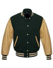 Varsity Letterman Baseball Wool Genuine Leather Sleeves Jackets