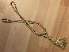 alte hochwertige Quaste/Raffhalter ~42cm Kordel Troddel Gardinen Vorhänge beige