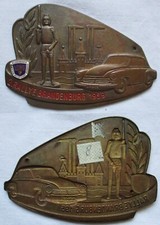 DDR Plakette 2.Rallye Brandenburg 1959 Wartburg vor Stadt ADMV (147174)