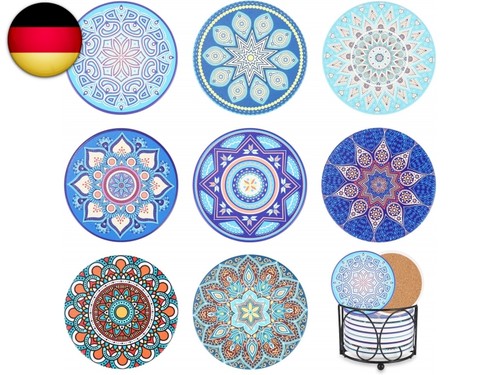 Keramik untersetzer 8er set - keramik,