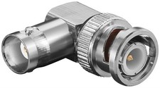 goobay BNC Winkelstecker auf Kupplung mit goldkontakten