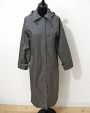 Damen Regenmantel Grösse 36 Nylon innen gummiert Kapuze Vintage K332