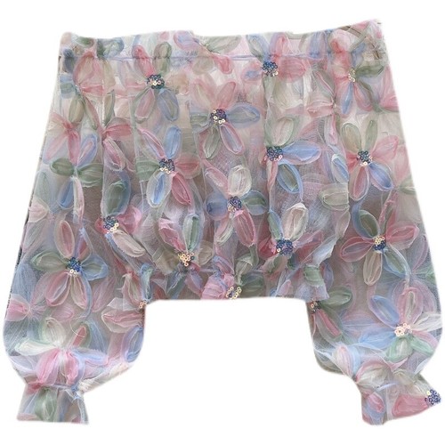 Damen netz schulterfrei bluse - netz,