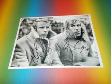 Günter Netzer  Berti Vogts Borussia Möchengladbach signiert Autogramm 20x28 Foto
