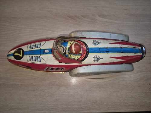 Altes blechspielzeug rennboot - altes, blechspielzeug: