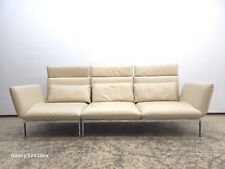 Brühl Roro Designer LEDERSOFA Sofa Schlafsofa Couch DESIGNERSOFA SESSEL Beige