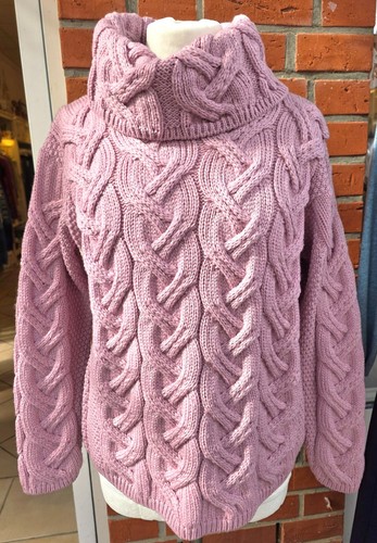 Jaquard strickpullover rosé - jaquard,