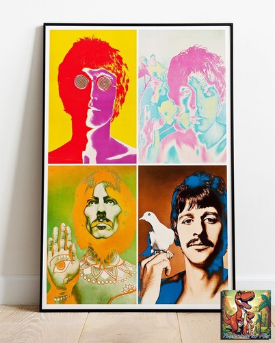 The beatles psychedelic poster - the,
