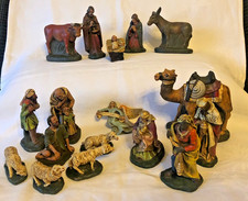 antike  Krippenfiguren GDK Nazarener Krippe  18 Figuren