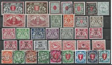 Freie Stadt Danzig kleine Sammlung auf Steckkarte