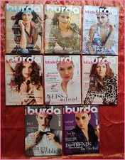 8x "burda Modemagazin 2007" Retro Lila Strick Garcon - Barbara Becker Kati Witt
