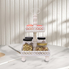 Etagere Weiß 2 Stöckig