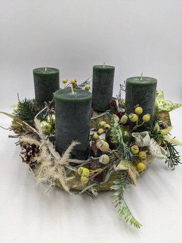 Adventskranz kugel stern - adventskranz,