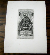 Old engraving Marian image of