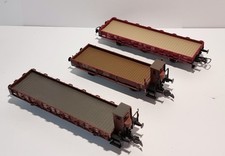 Roco / Fleischmann H0 - 3 Stück Niederbordwagen - 2x mit Bremserhaus