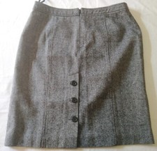 NEU!Da.schlichtes wunderschönes Rock "b.p.c." 10%Wolle Tweed grau GR:38⚠️S.MAß!