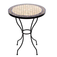 Marokkanischer Mosaiktisch orientalischer Tisch Bistrotisch Gartentisch 60cm Jam