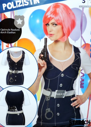 Polizistin faschingsshirt - ,