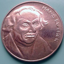 DDR Medaille 26,5mm Hans Luther 1967