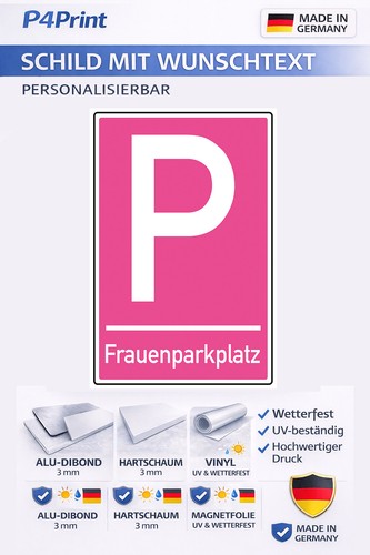 Frauenparkplatz schild - frauenparkplatz,