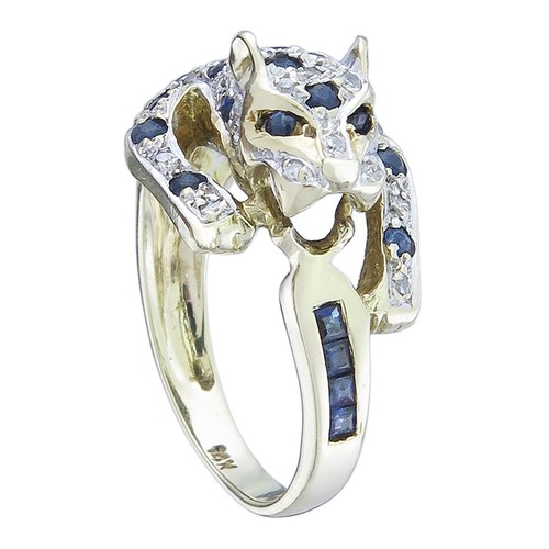 Ring panther diamanten - ring, saphire