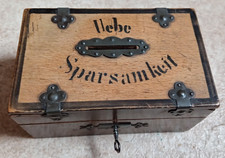 alte antike Spardose Holzdose